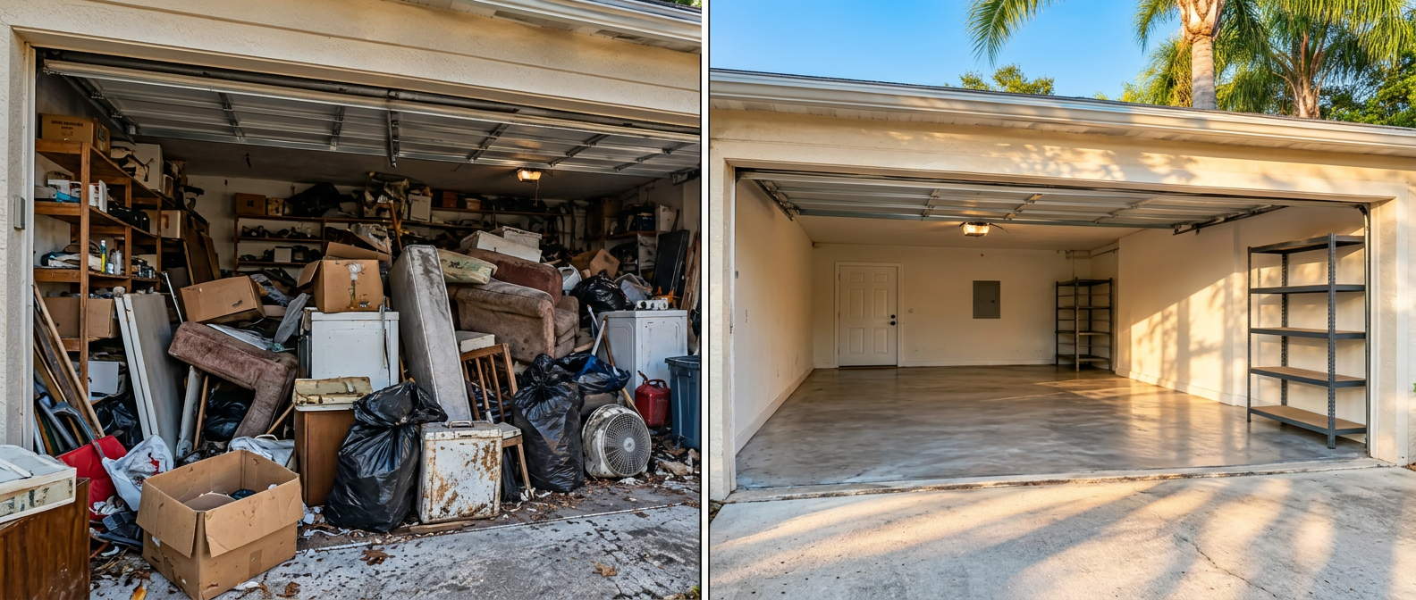 Illustrative garage cleanout